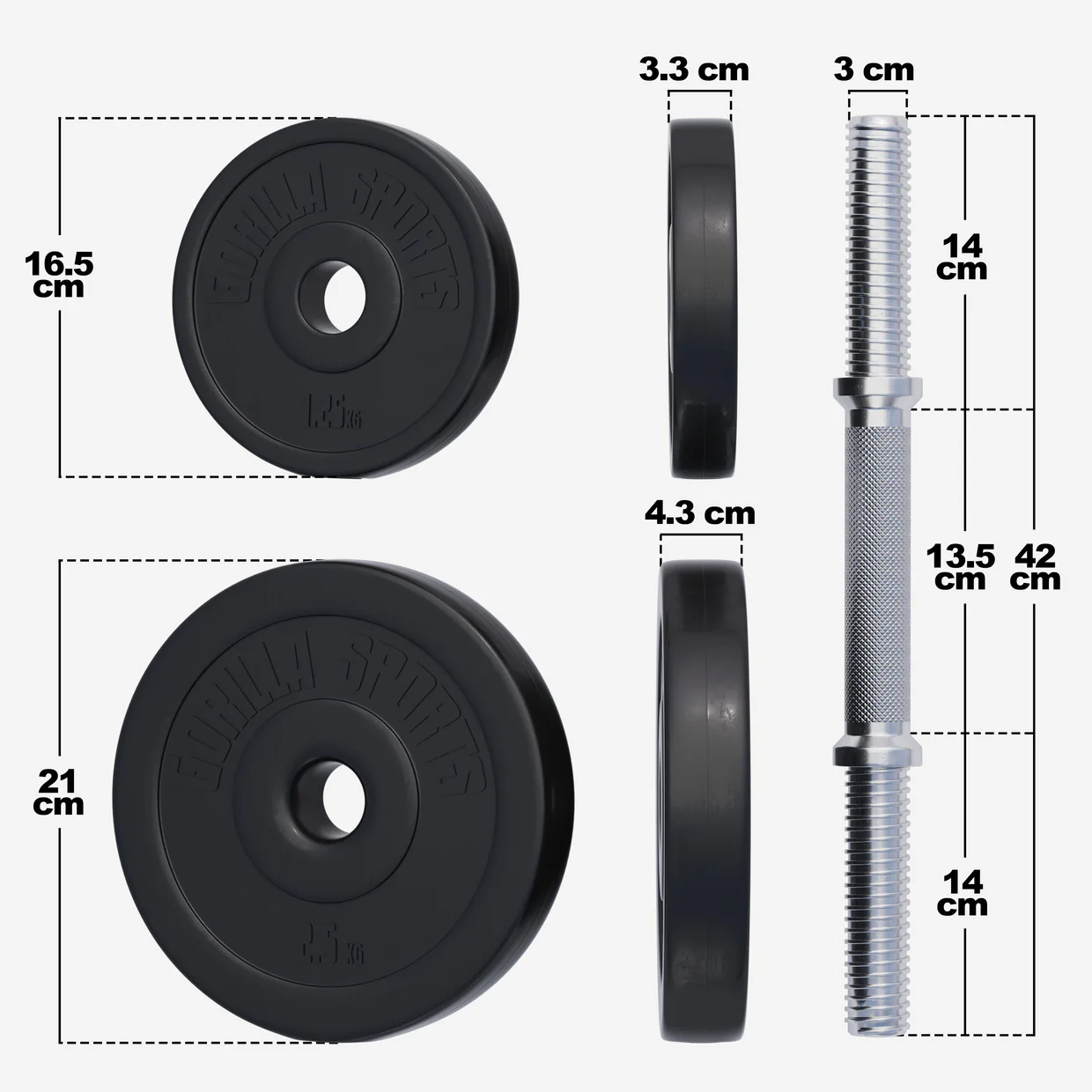 Säädettävä vinyylikäsipainosetti 20 kg - Image 6