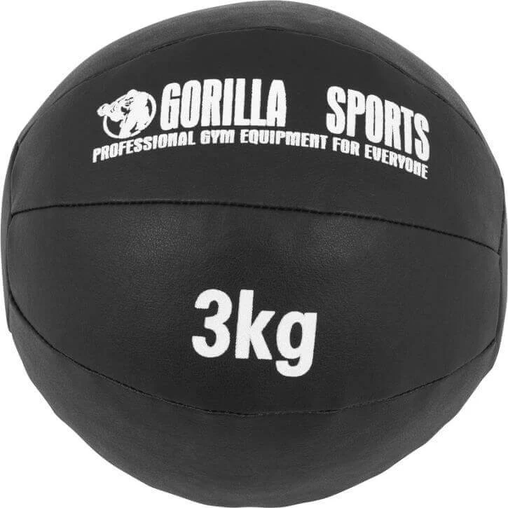 Wall Ball kuntopallo 1–10 kg, musta PU - Image 4